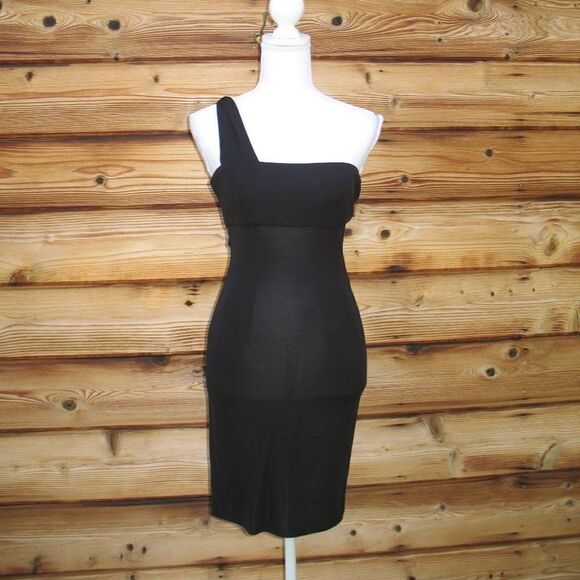 Alice + Olivia Black Body Con Mini Dress - Picture 1 of 7
